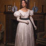 1830's gown in white silk